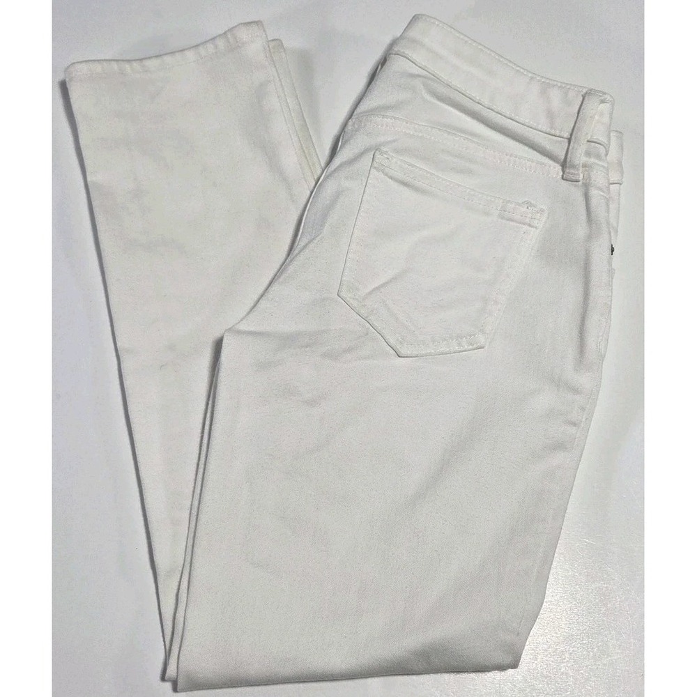 Chicos So Slimming Girlfriend Slim Leg Ankle Jeans White US Size 2P Chico's 00P